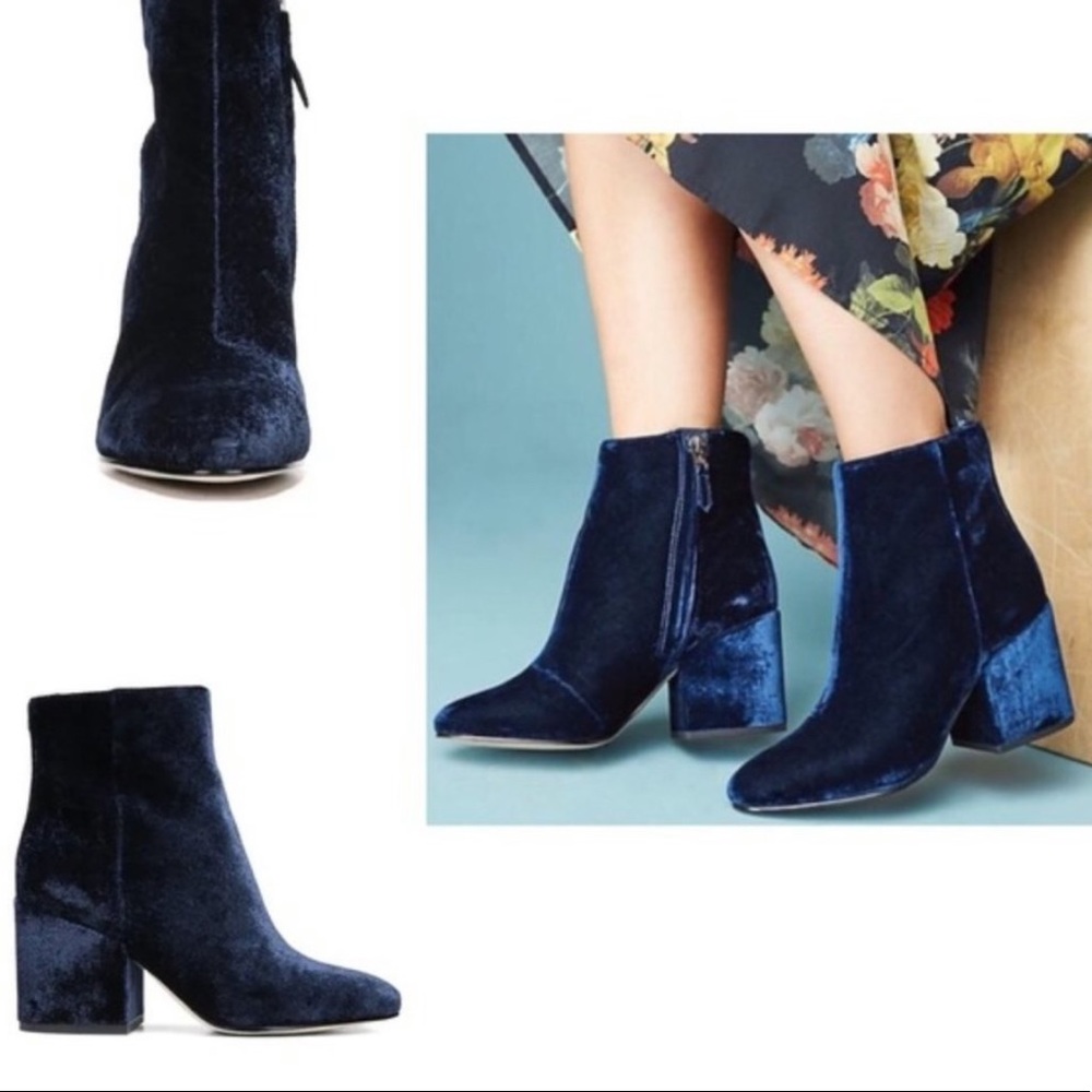 Sam Edelman velvet heel ankle boots size 6 1/2